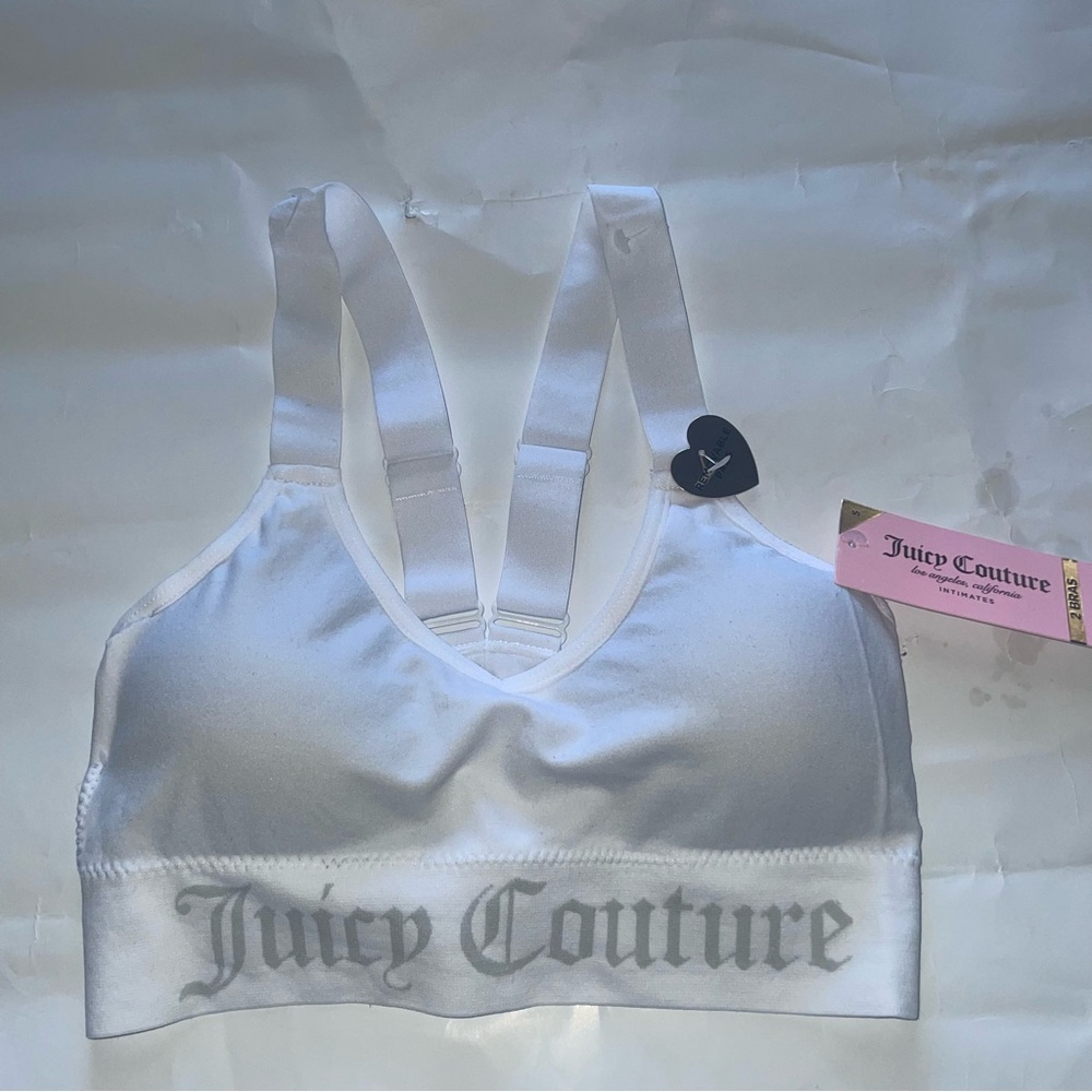 NWT White juicy couture sports bra